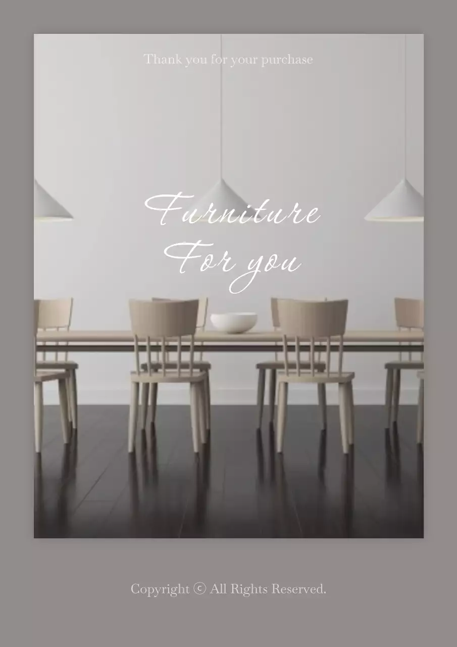 Grey Minimal Furniture Promotion Poster