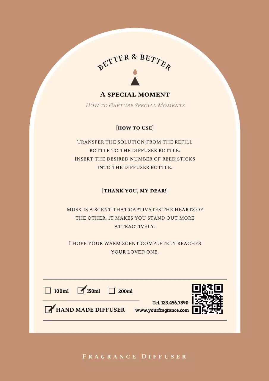 Beige Elegant Fragrance Advertisement Poster