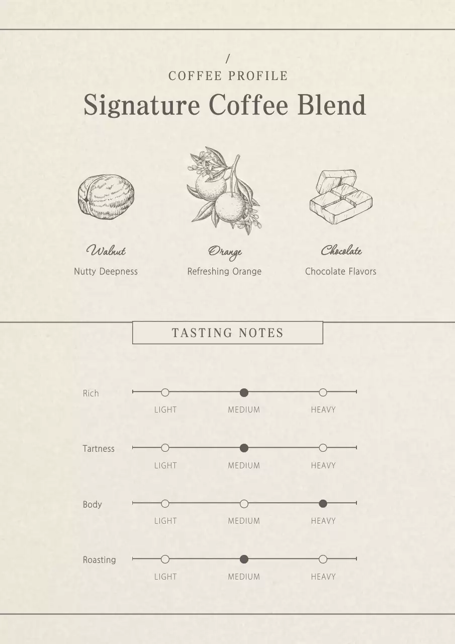Beige Minimalist Coffee Menu Poster