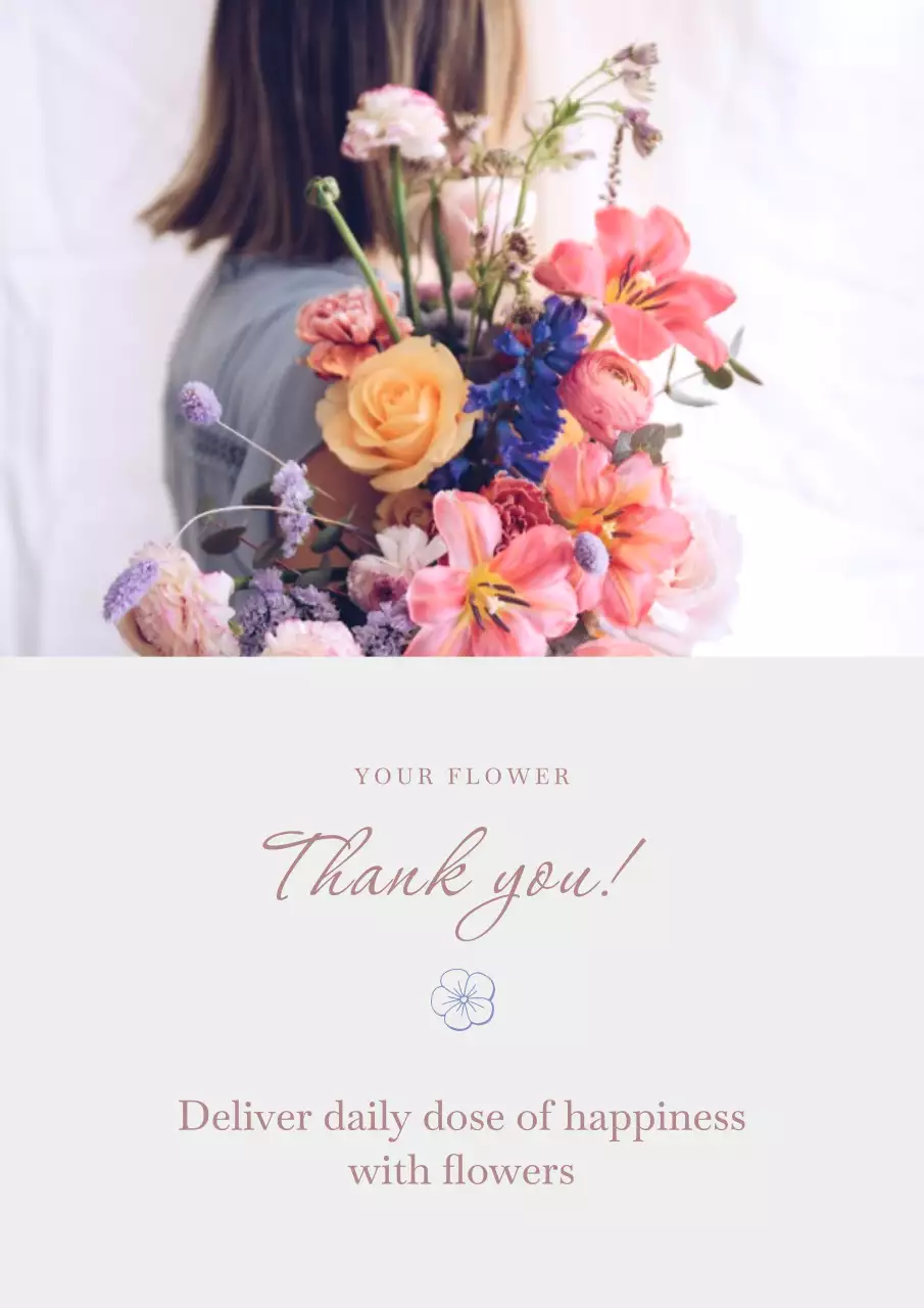 Beige Elegant Flower Guide Poster