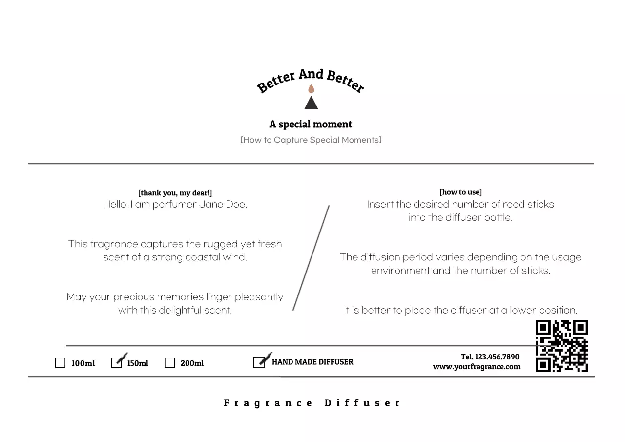 Grey Minimal Fragrance Guide Poster