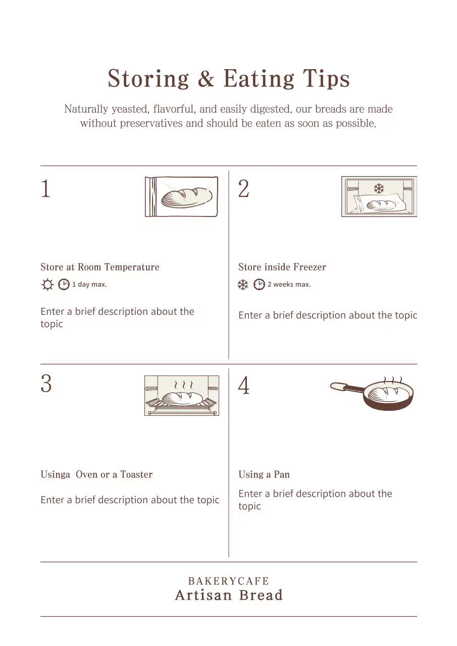 Beige Minimal Bread Guide Poster