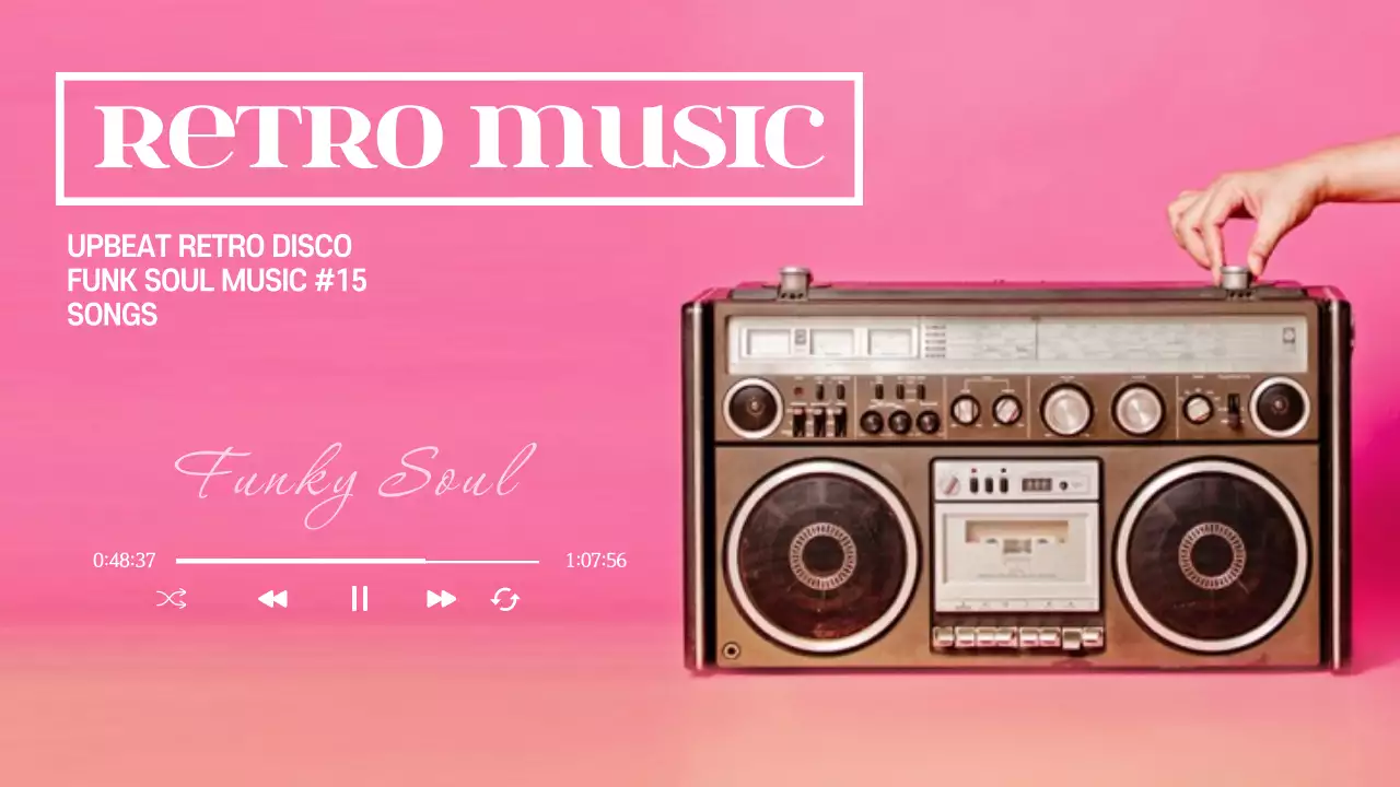 Pink Retro Music Playlist YouTube Thumbnail