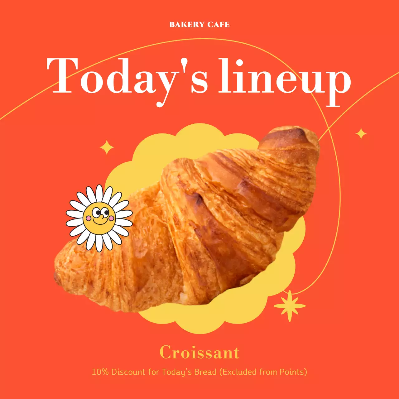 Orange Trendy Bakery Promotion Instagram Post