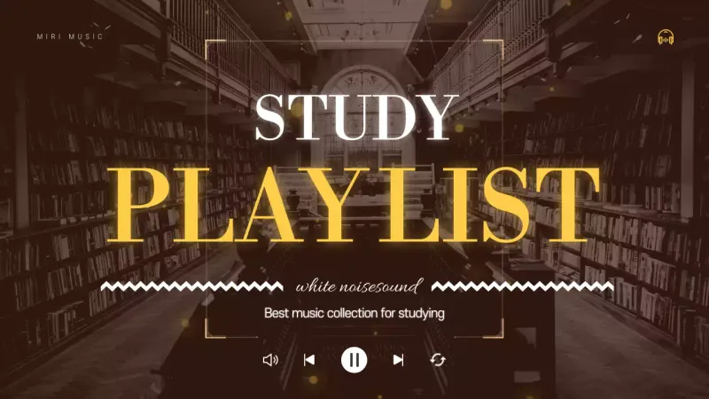 Promoção de lista de reprodução de estudo vintage marrom YouTube Thumbnail