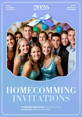Blue Classic Homecoming Invitation Poster