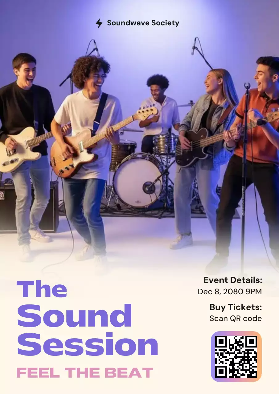 Purple Trendy Music Event Poster