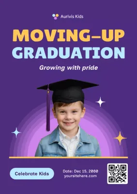 Purple Fun Graduation Web Poster