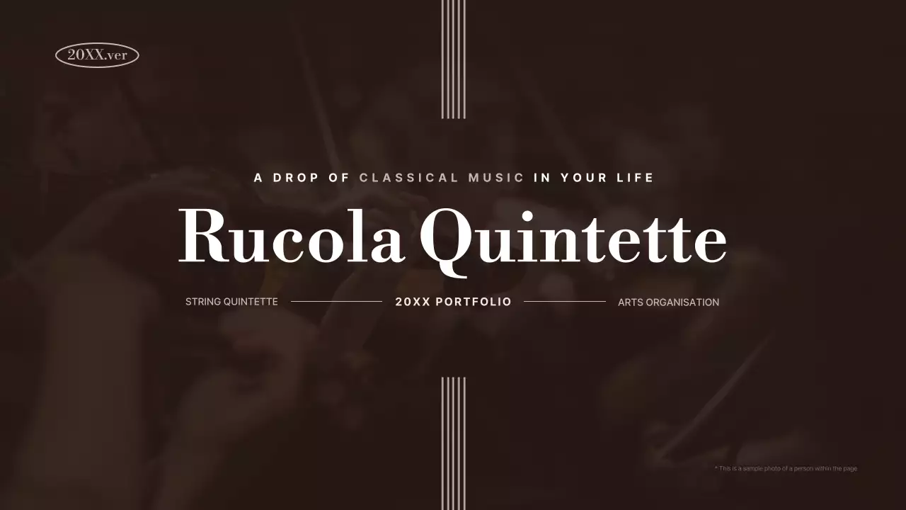 A portfolio of performing arts organizations in brown, muted tones