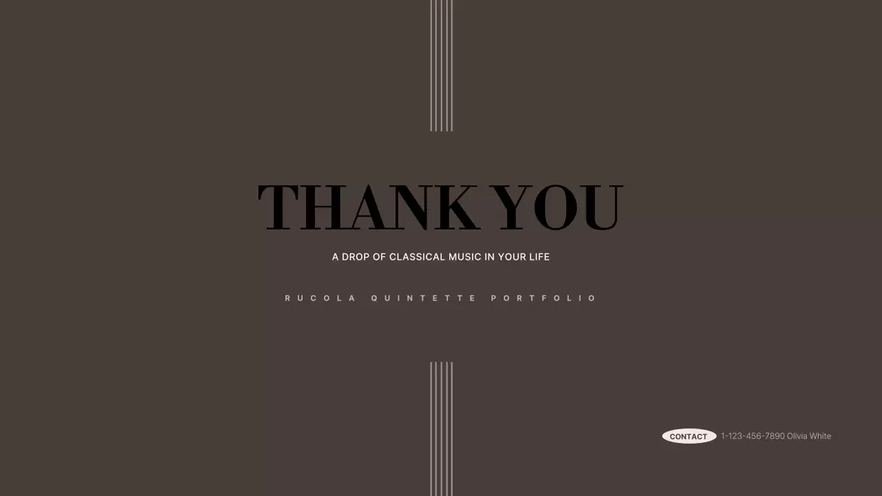 A portfolio of performing arts organizations in brown, muted tones