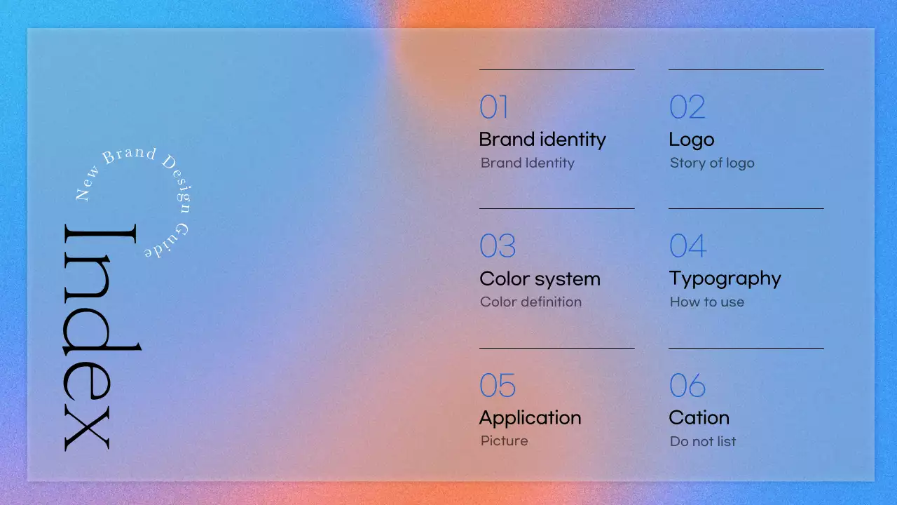 빨강과 파랑의 깔끔한 브랜드 가이드 발표자료