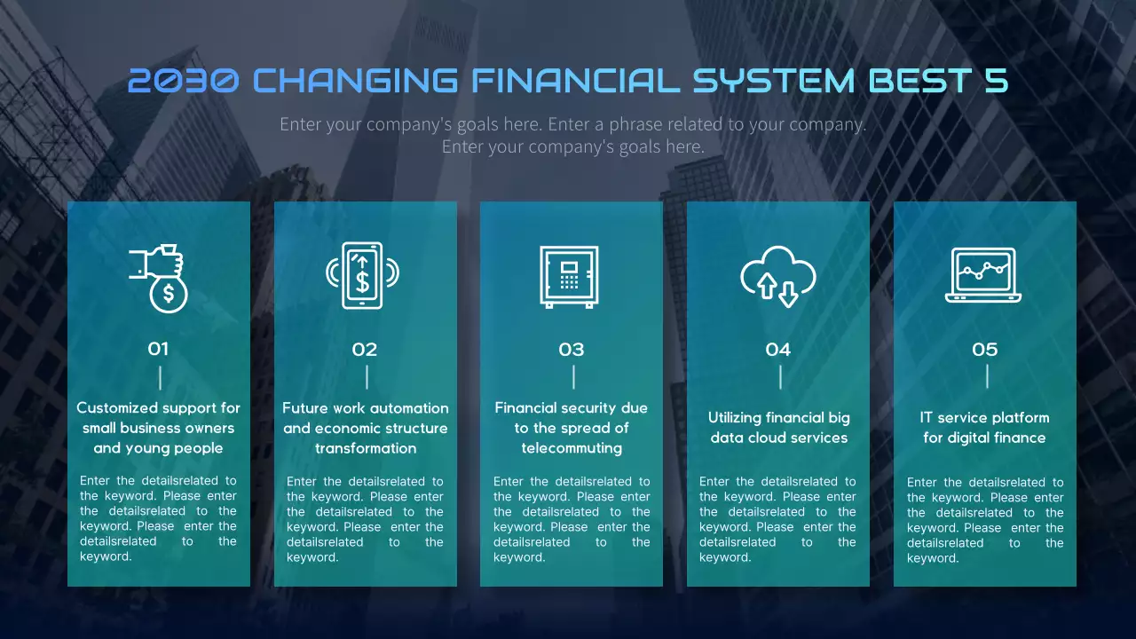 Blue Modern Financial Guide Infographic