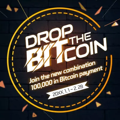 Orange Trendy Bitcoin Promotion Social Media Post