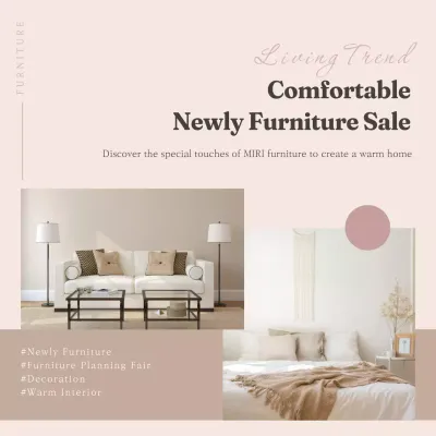 Beige Elegant Furniture Promotion Social Media Post