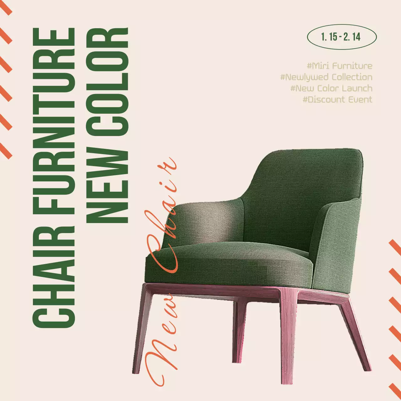 Green Modern Furniture Promotion Social Media Post