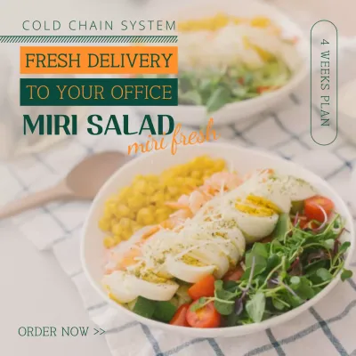 White Modern Salad Promotion Instagram Post