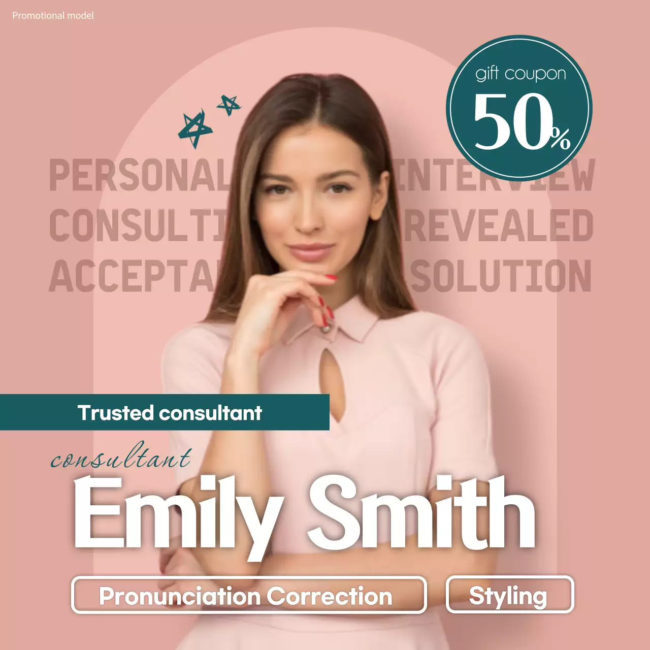 Beige Modern Consultant Promotion Social Media Post