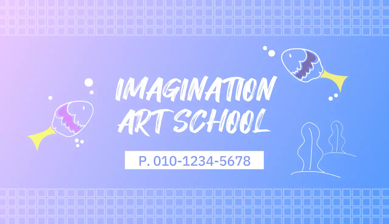 Blue Creative Art Promotion Business Card