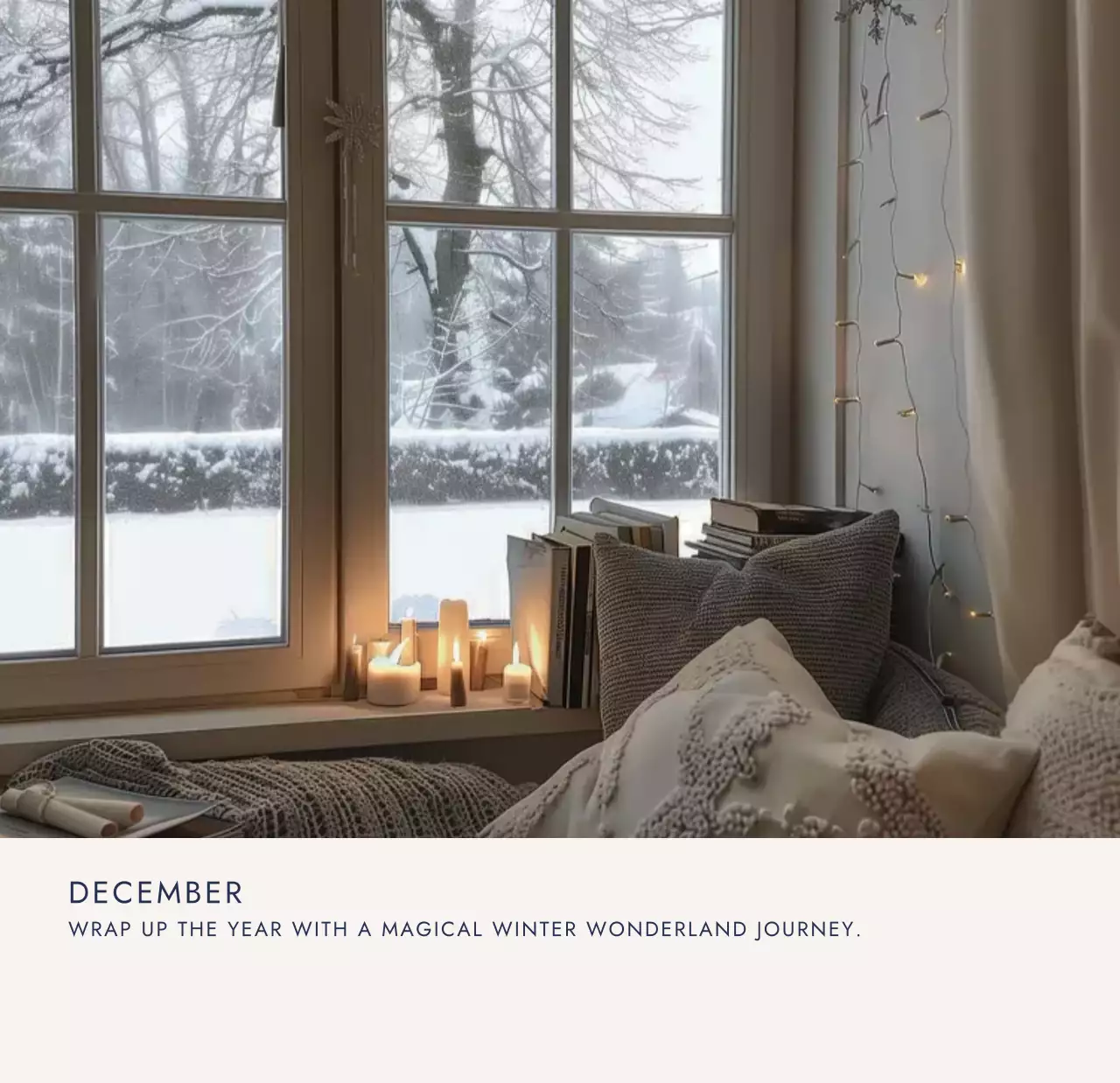 아이보리 모던 여행 캘린더