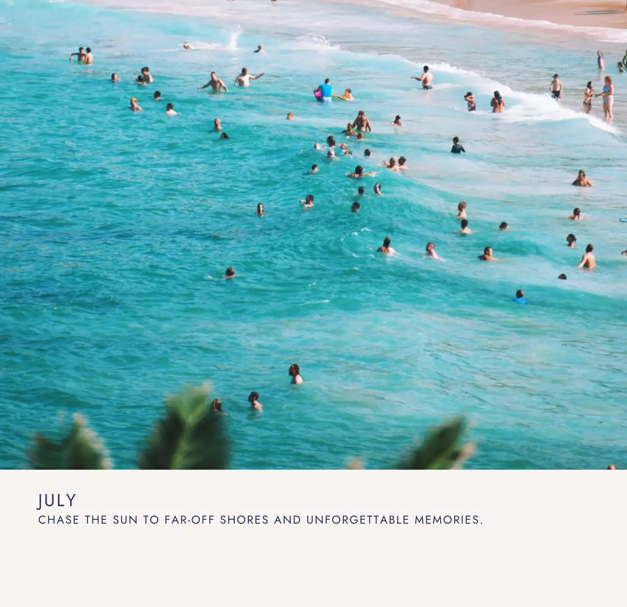 아이보리 모던 여행 캘린더