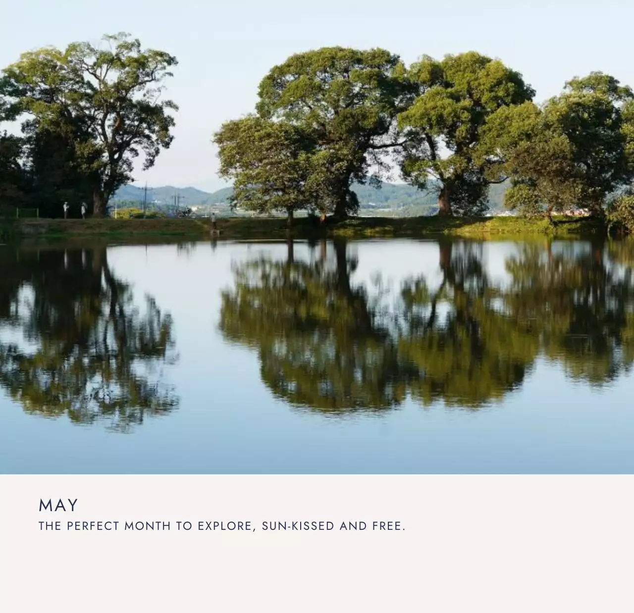 아이보리 모던 여행 캘린더