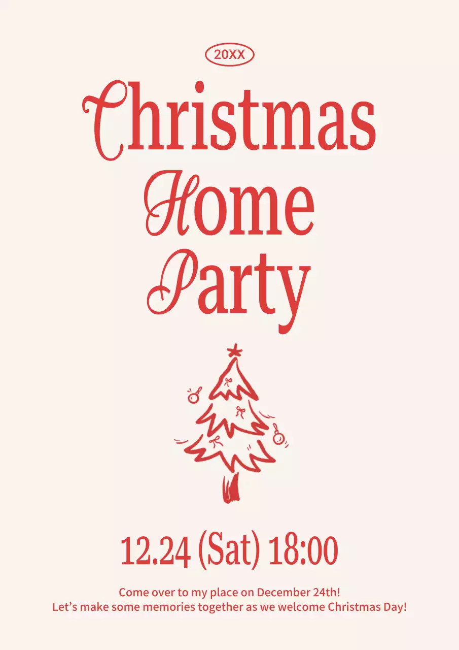 Red Classic Christmas Invitation