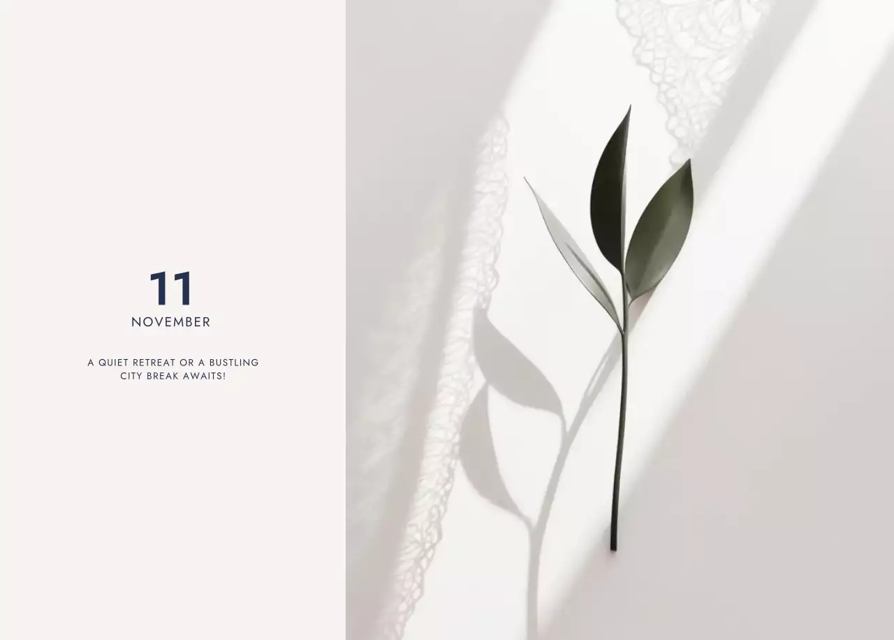 아이보리 모던 달력 캘린더