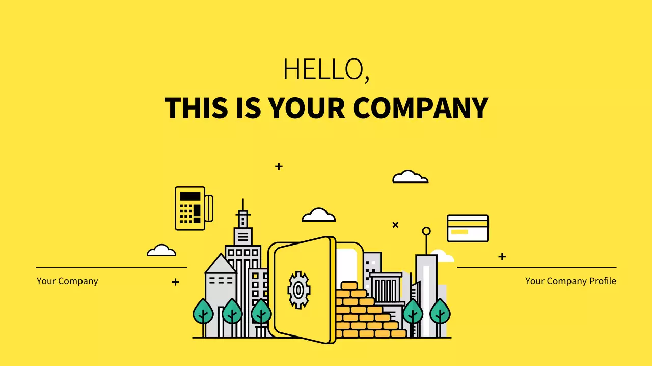 Yellow Simple Company Profile Document Presentation
