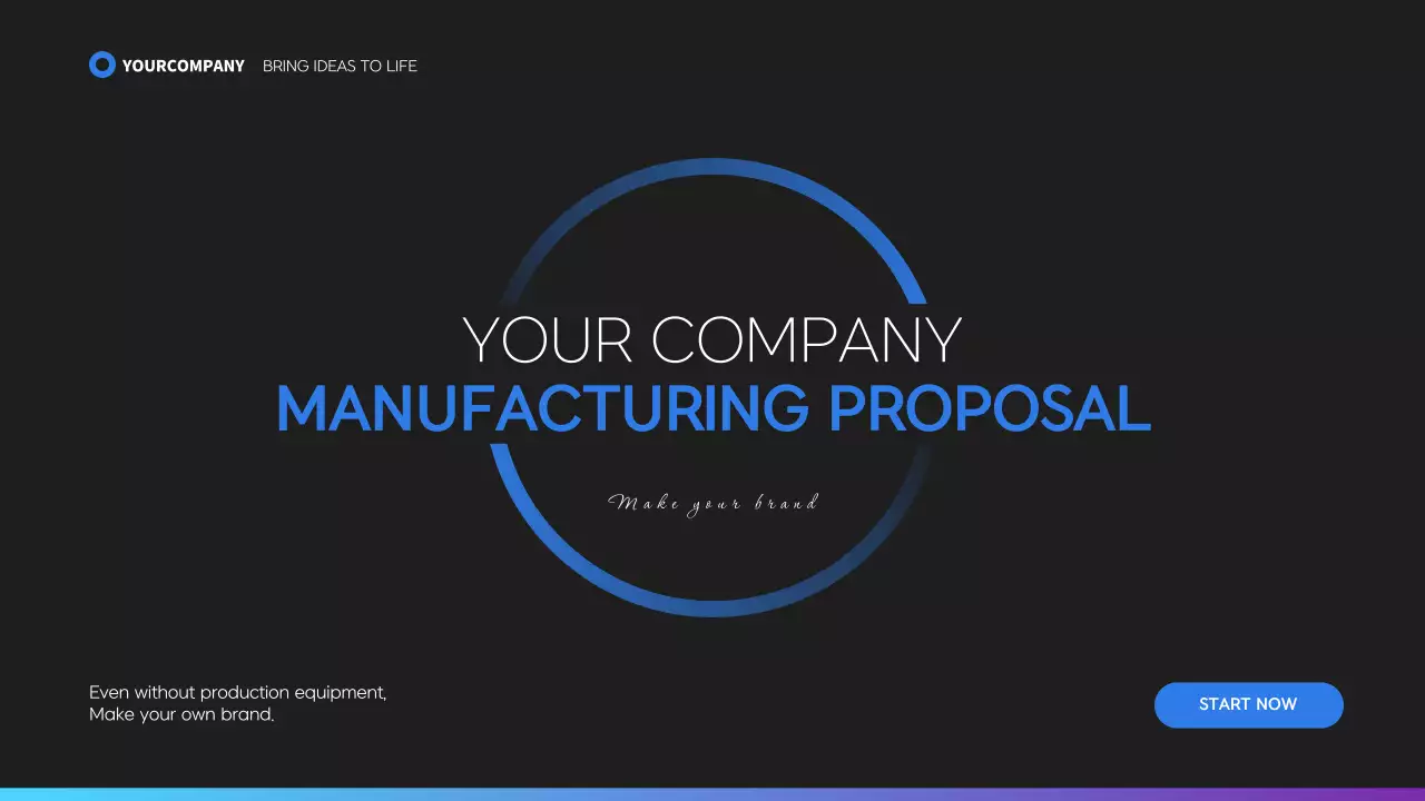 Black Professional Manufacturing Proposal Presentation