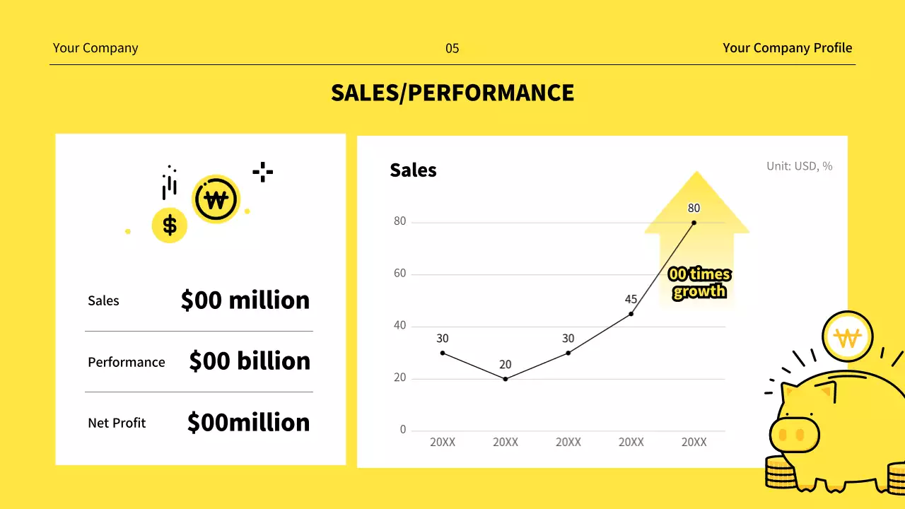 Yellow Simple Company Profile Document Presentation