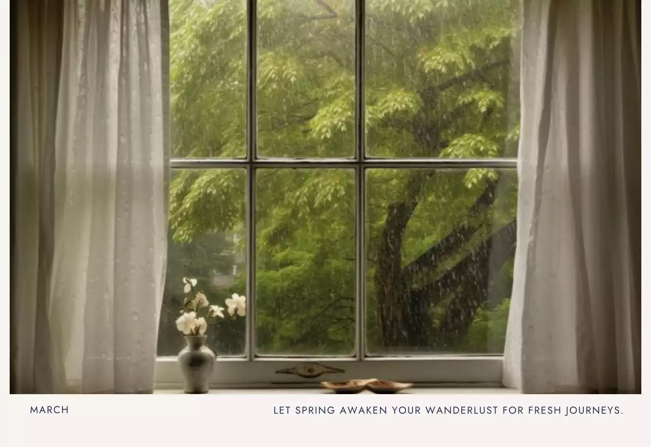 베이지 심플 여행 달력