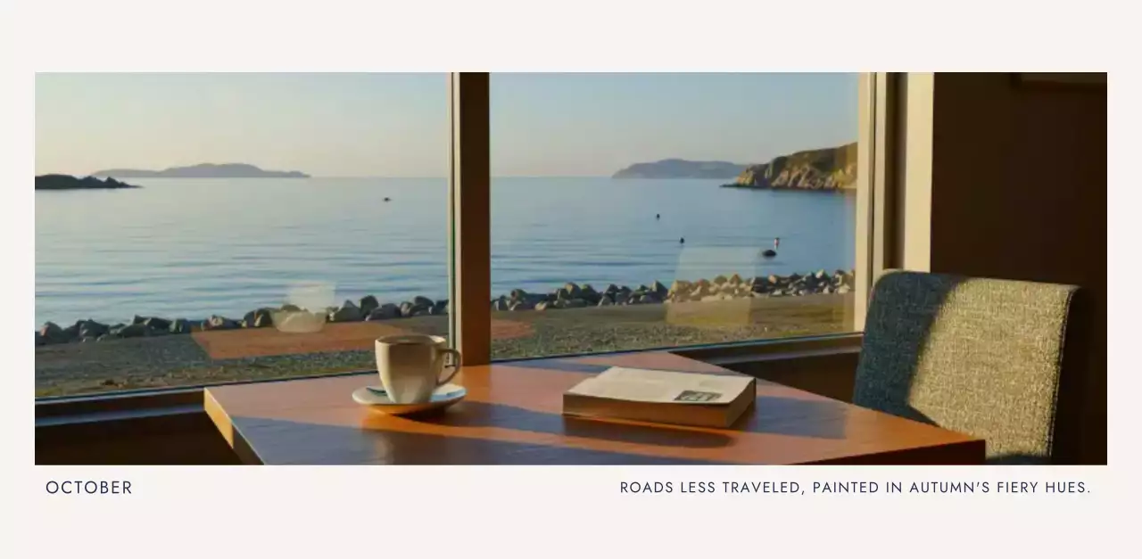 아이보리 심플 여행 캘린더