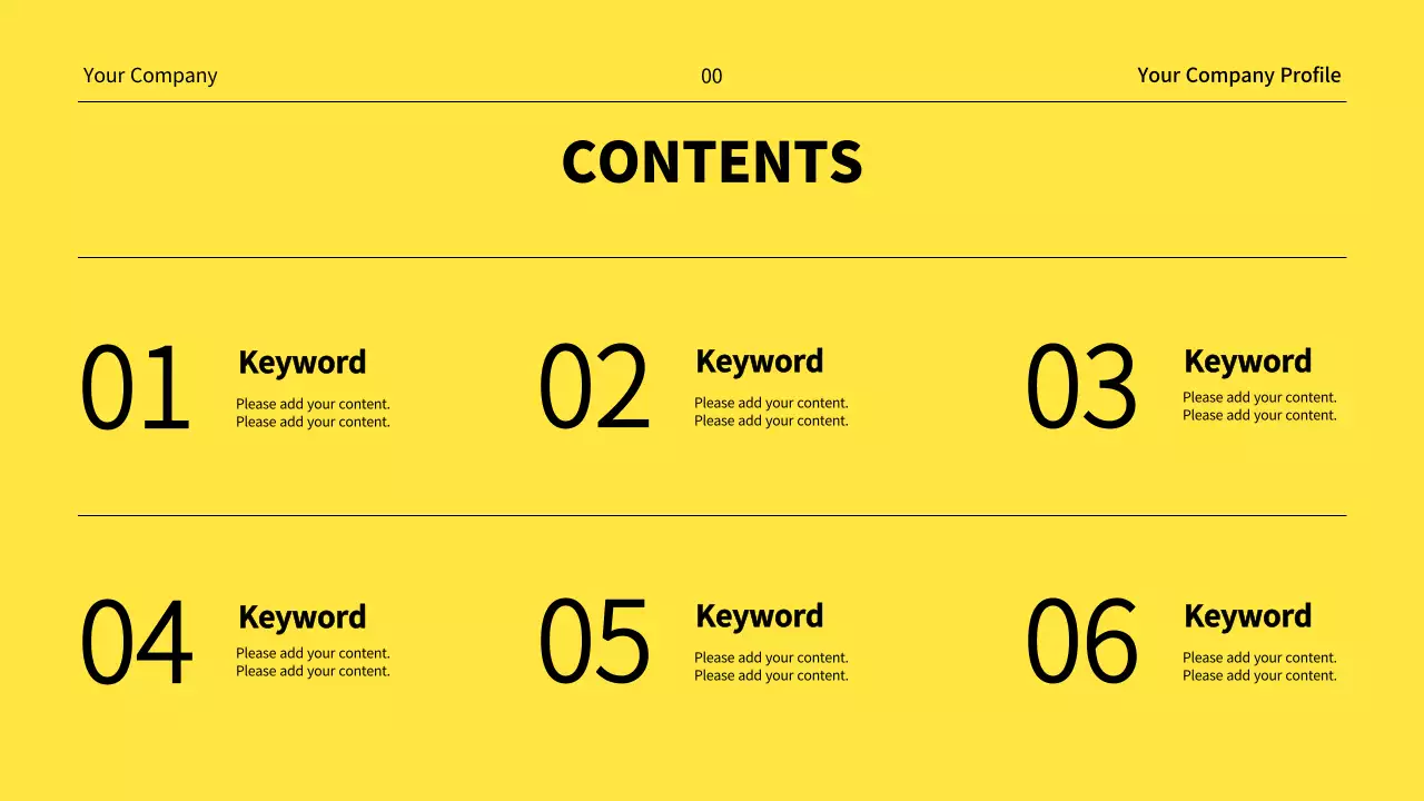 Yellow Simple Company Profile Document Presentation