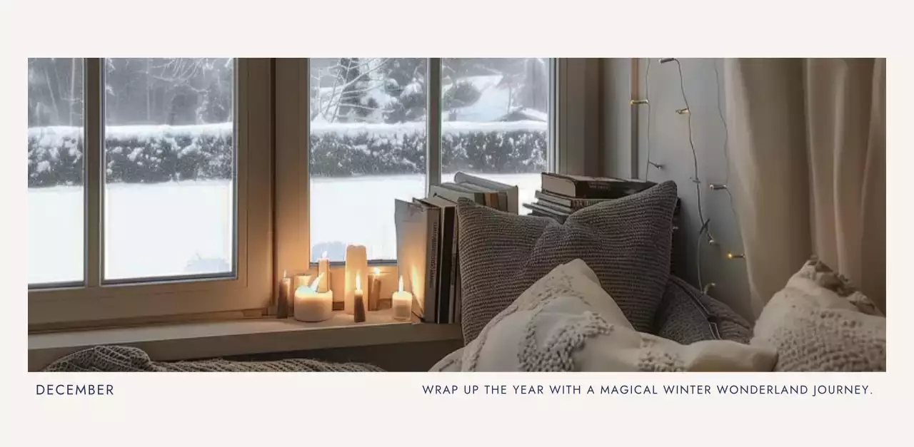 아이보리 심플 여행 캘린더