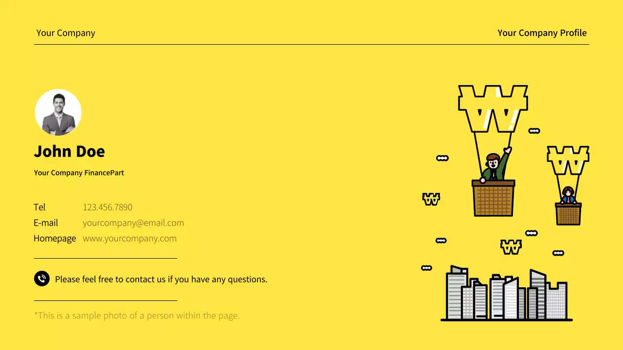 Yellow Simple Company Profile Document Presentation