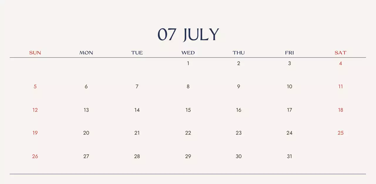 아이보리 심플 여행 캘린더