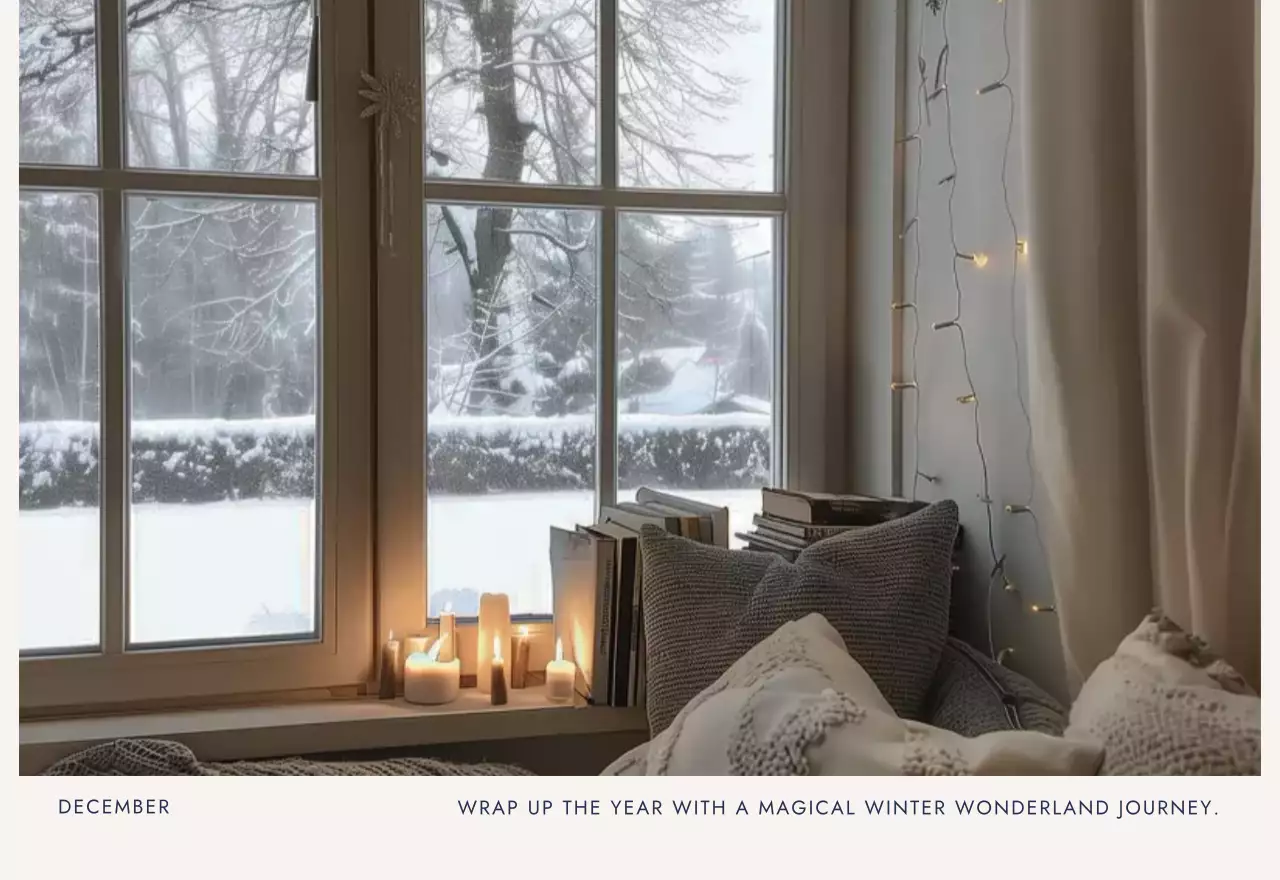 베이지 심플 여행 달력