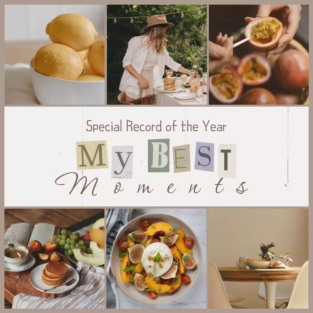 따뜻한 브라운 감성의 순간의 포토북 컨셉의 일상 모음집