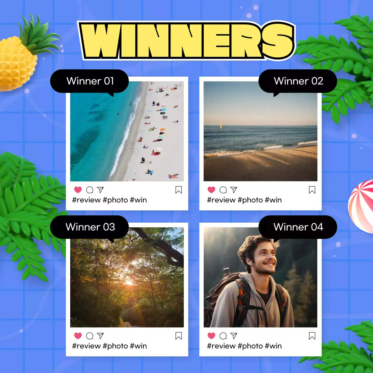 Cool Summer Concept Illustration Event with a Blue Pool Feel