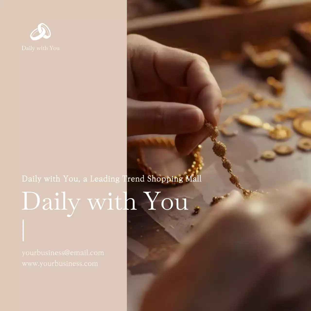 Beige Elegant Jewelry Promotion Instagram Post