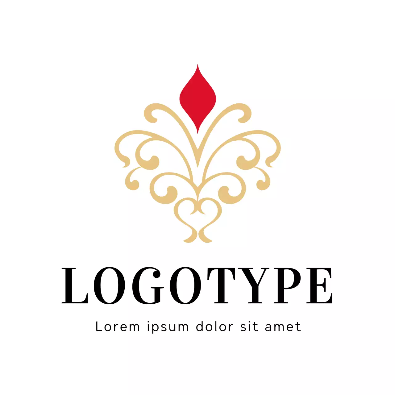 Red Elegant Design Logo