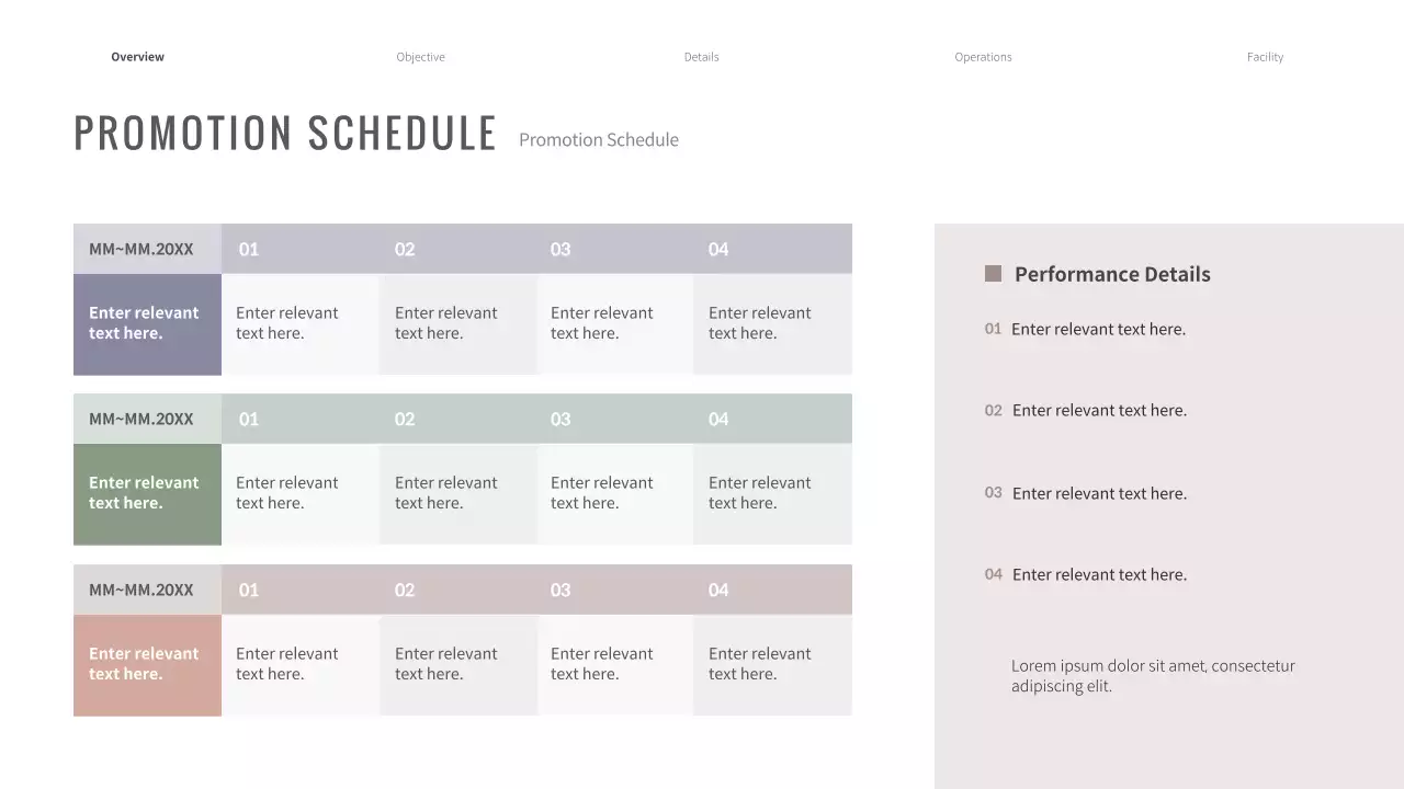 Purple Classic Concert Plan Presentation
