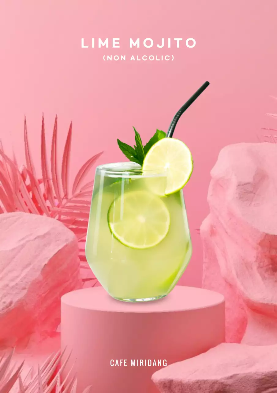 Pink Modern Drink Promotion Poster