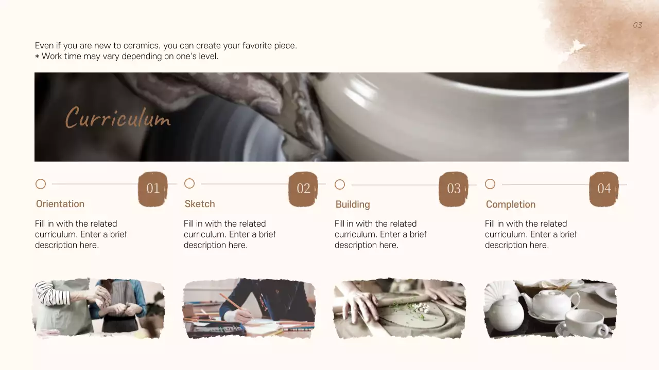 Beige Rustic Pottery Invitation Presentation