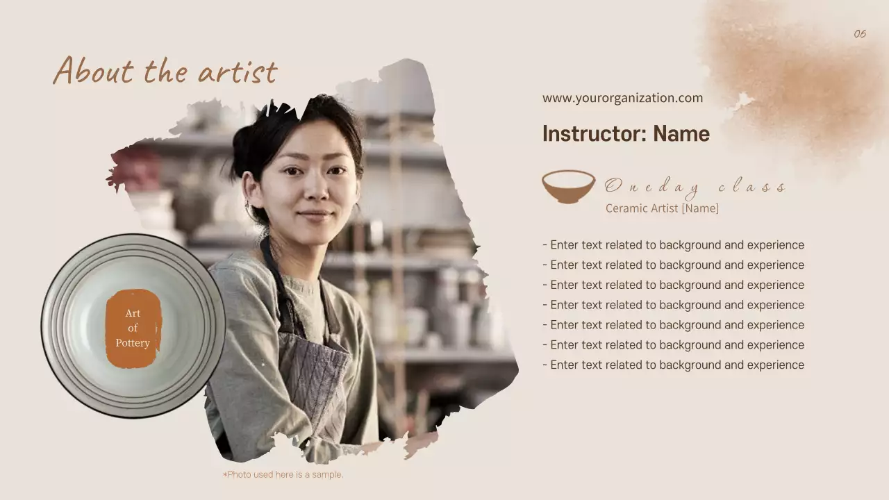 Beige Rustic Pottery Invitation Presentation