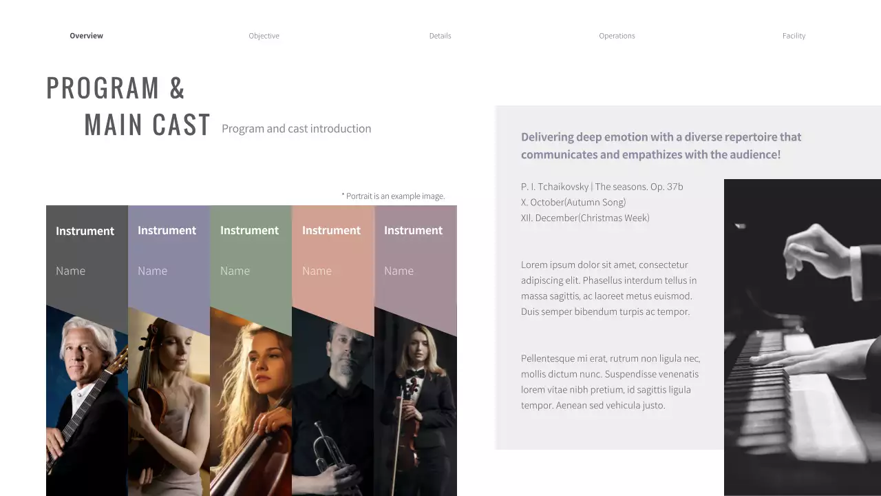 Purple Classic Concert Plan Presentation