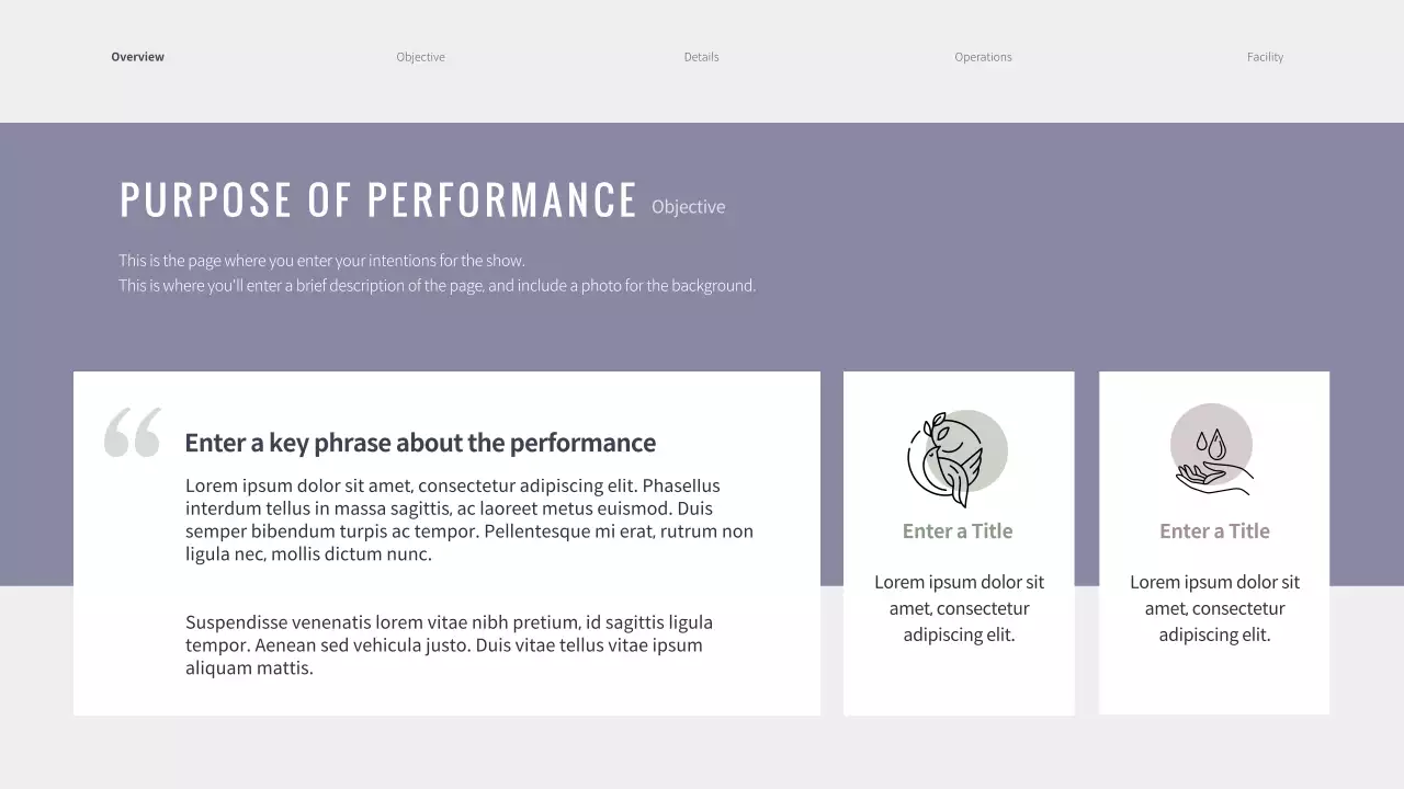 Purple Classic Concert Plan Presentation