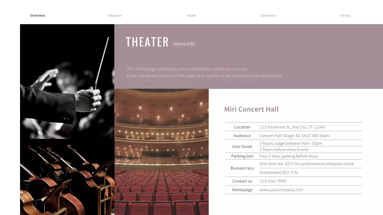 Purple Classic Concert Plan Presentation