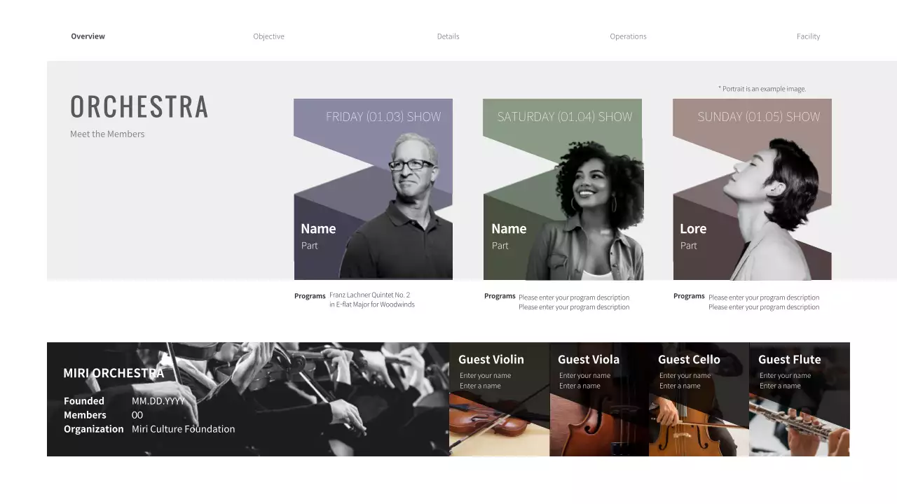 Purple Classic Concert Plan Presentation