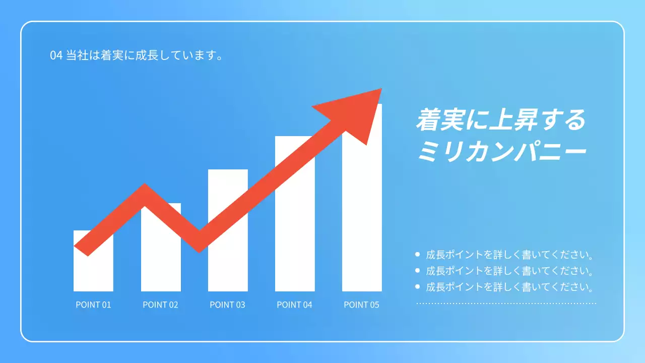 青 シンプル ビジネス プレゼンテーション